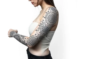 bold line shamanstyle tattoo idea