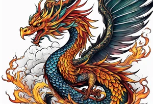phoenix and a dragon tattoo idea