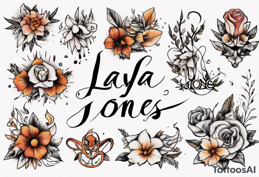 Script font 
Layla Jones tattoo idea