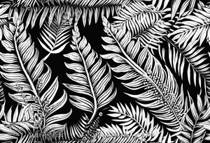 Sword fern tattoo idea