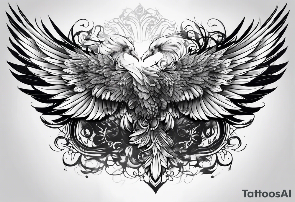 Full back tattoo wings tattoo idea