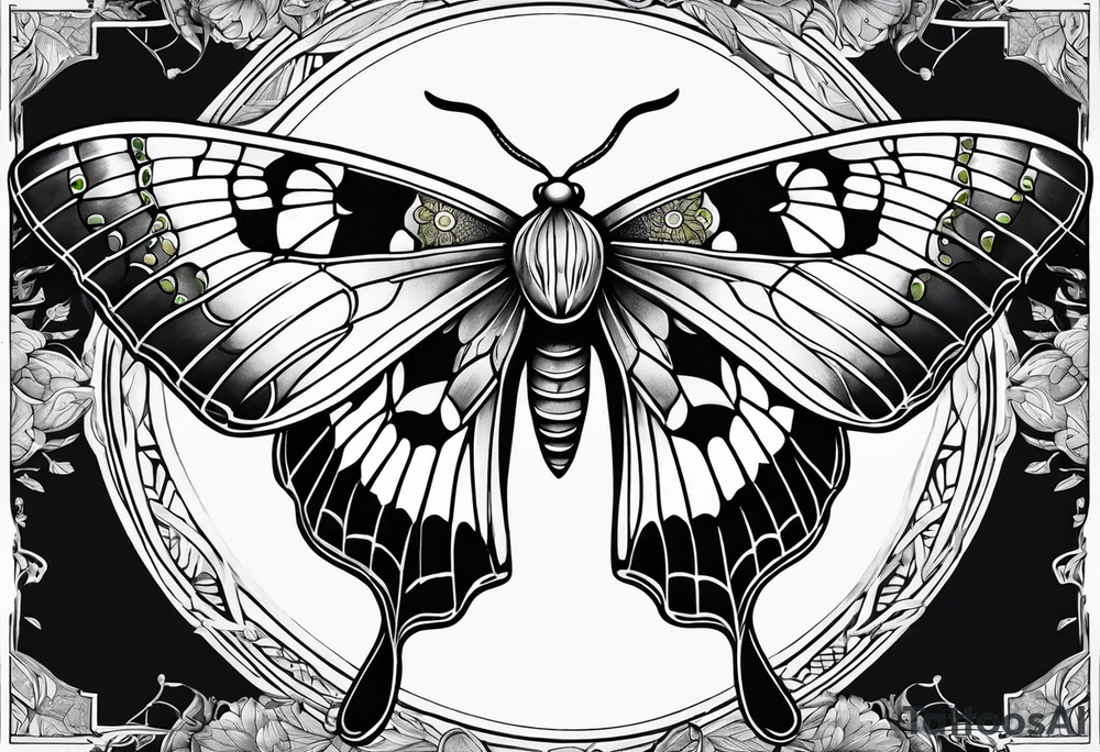 Lunar moth tattoo idea