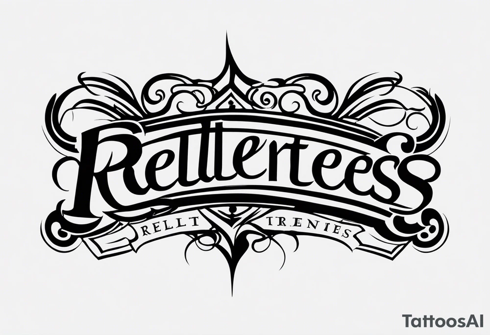 Would like a simple tattoo to include only the word relentless. tattoo idea