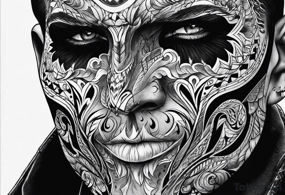 ghost face tattoo idea