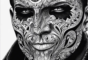 ghost face tattoo idea