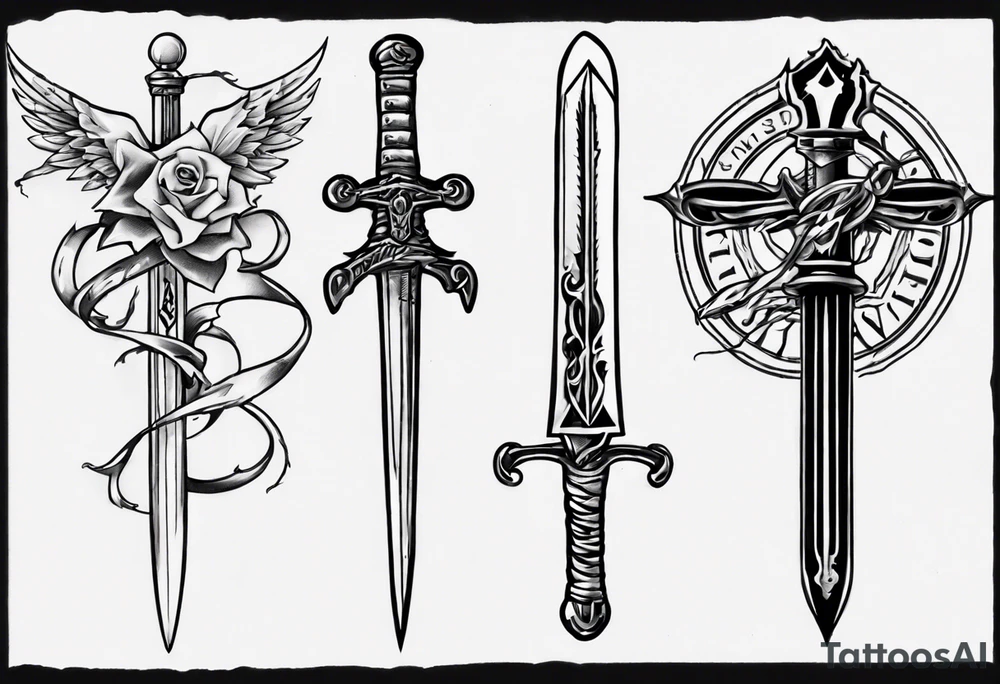 memorial tattoo using "13" and a sword tattoo idea