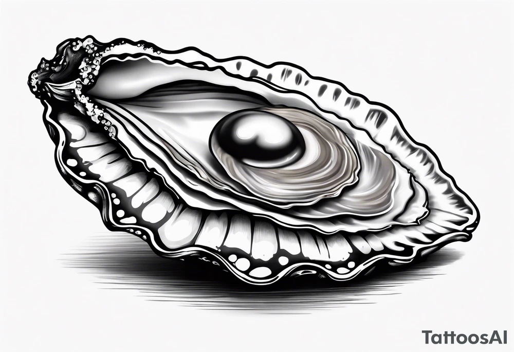 Oyster with a small world in place of the pearl tattoo idea