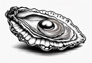 Oyster with a small world in place of the pearl tattoo idea