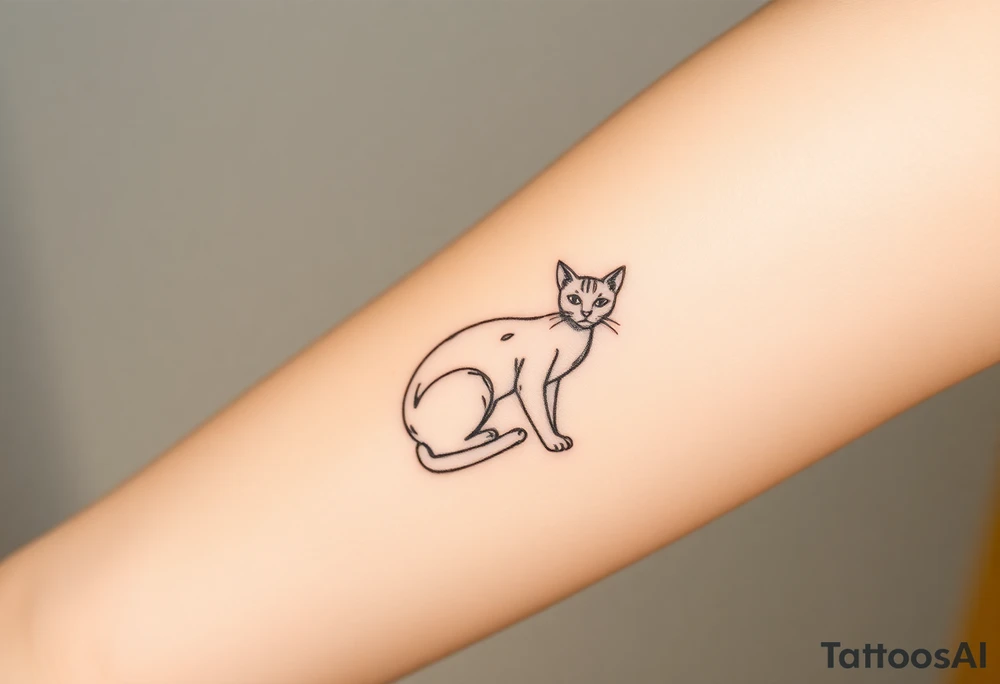 Egyptian cat tattoo idea
