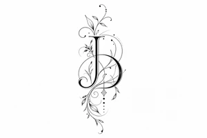 j and d abstract tattoo idea