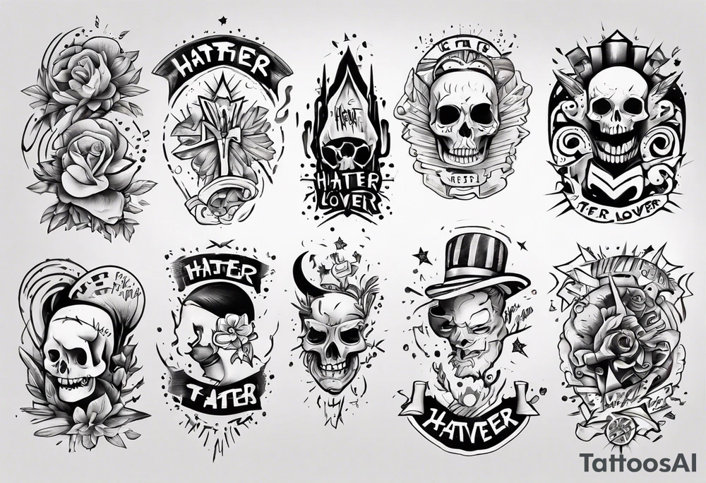 Hater lover tattoo idea