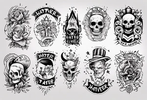 Hater lover tattoo idea