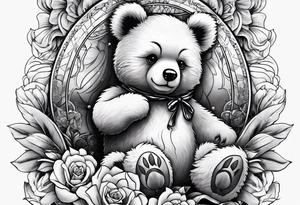 yakuza tattoo teddy bear tattoo idea