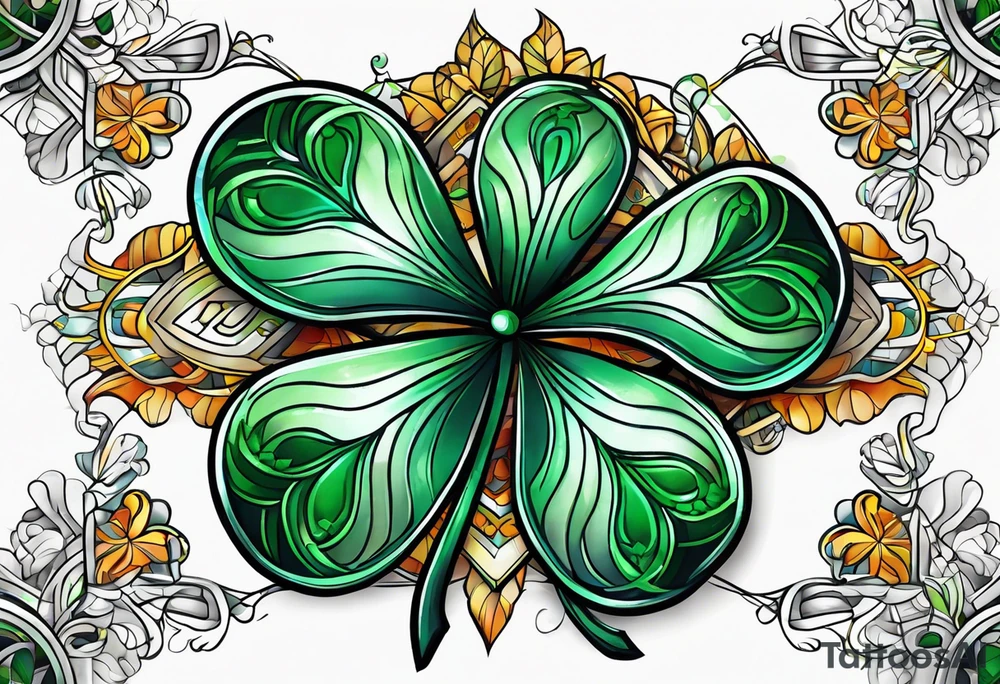 4 leaf clover tattoo idea