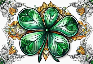 4 leaf clover tattoo idea