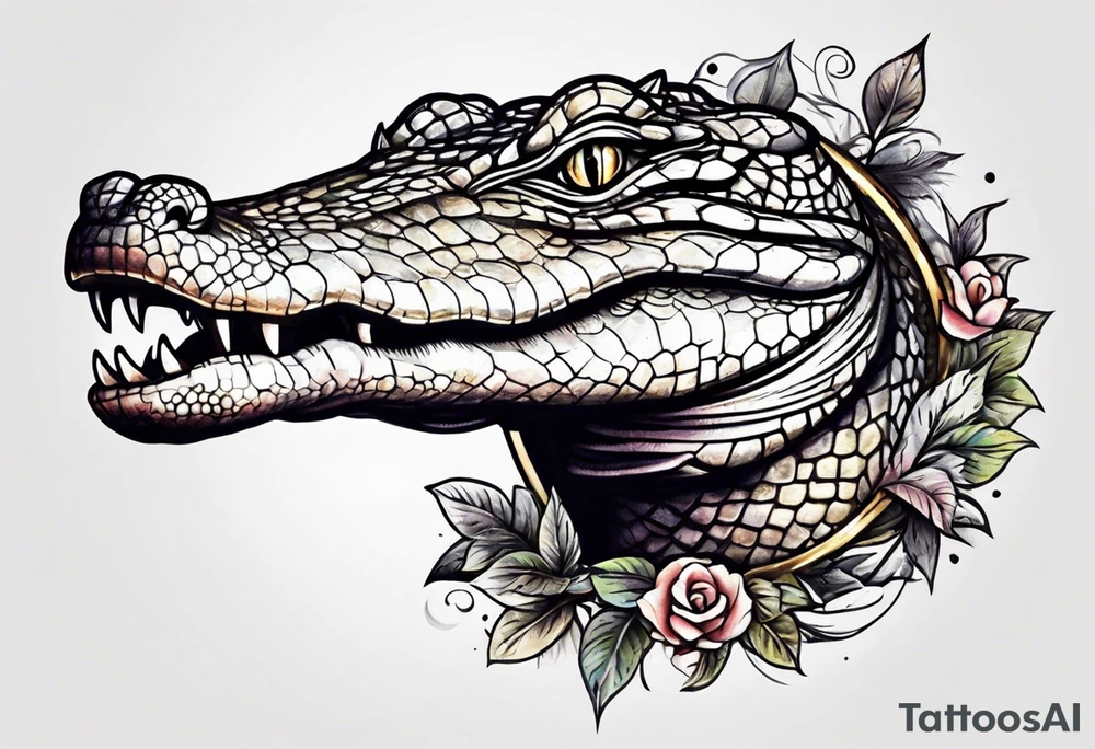 Alligator dagger tattoo idea