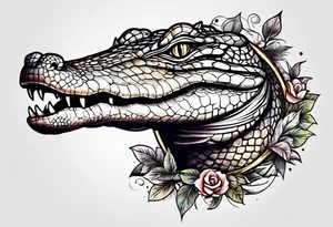 Alligator dagger tattoo idea