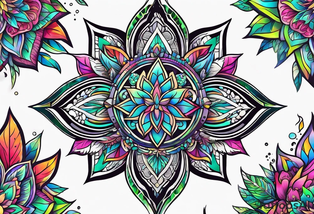 Marijuana and Psychedelic inspired tattoo tattoo idea