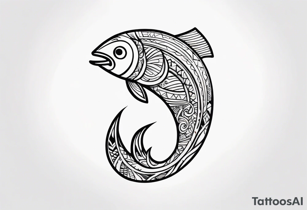 Polynesian fish hook tattoo tattoo idea