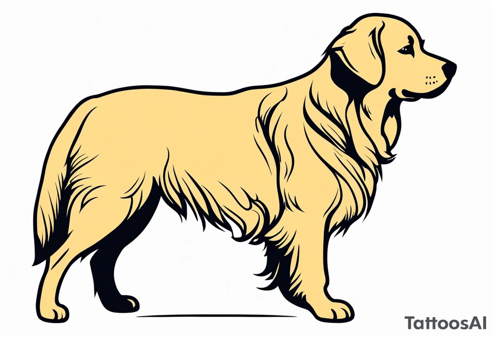 a golden retriever in bjj tattoo idea