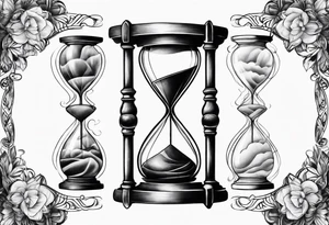 Hourglass with smoke tattoo idea