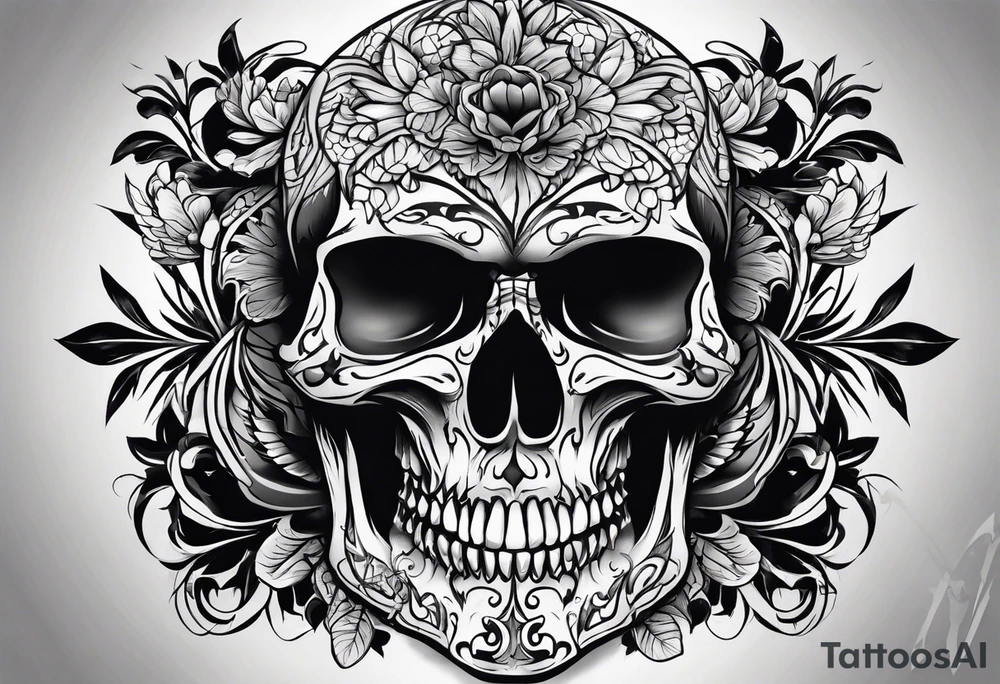 Skull tattoo idea