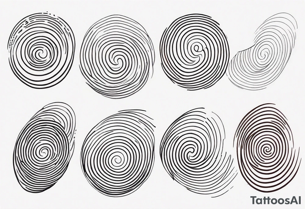 Finger print wave tattoo tattoo idea