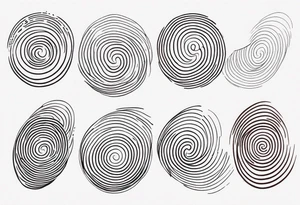 Finger print wave tattoo tattoo idea