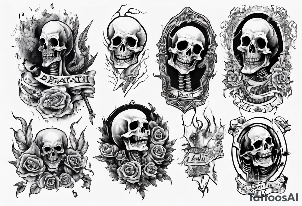 Death is smiling at me, and I'm smiling back at death tattoo idea