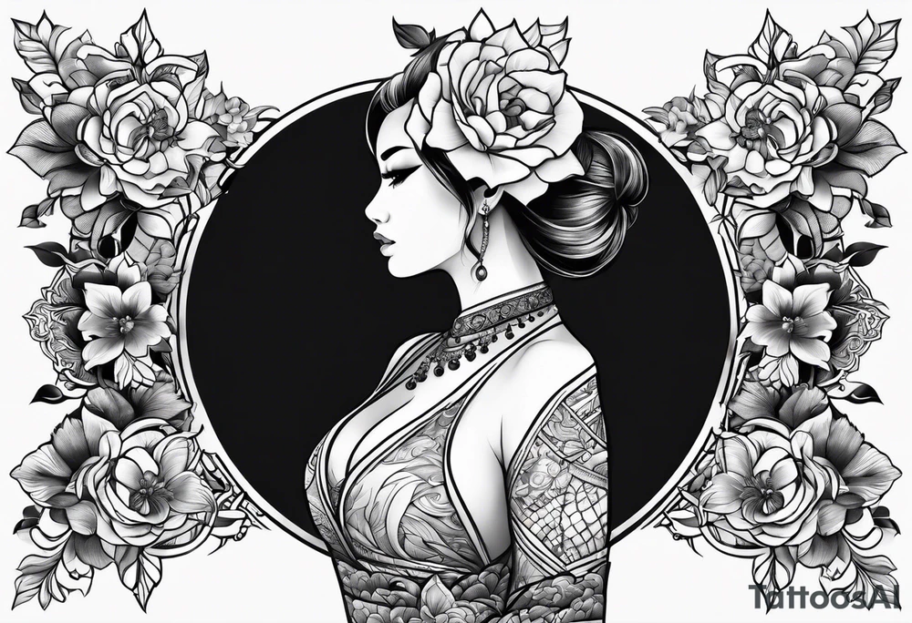 woman with big boobs tattoo idea