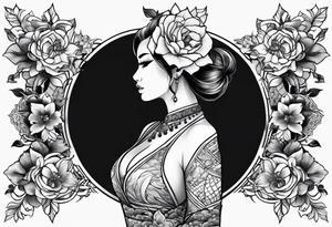 woman with big boobs tattoo idea