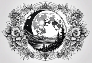 sacred moon tattoo idea