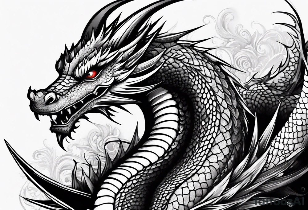 Cute young dragon tattoo idea
