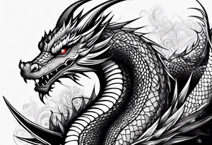 Cute young dragon tattoo idea