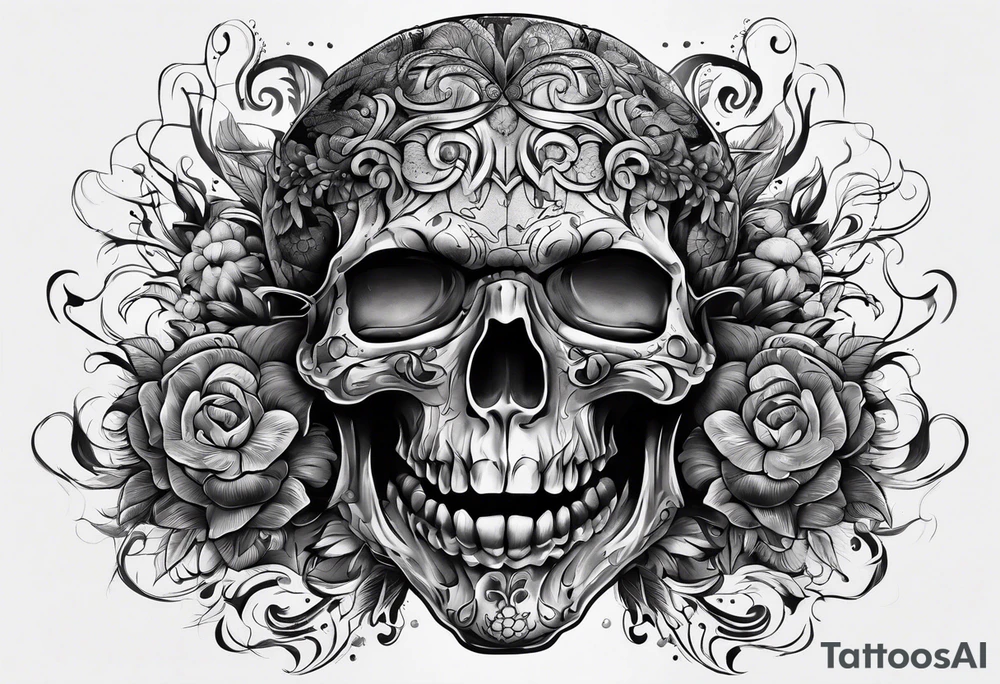 messy brain tattoo idea