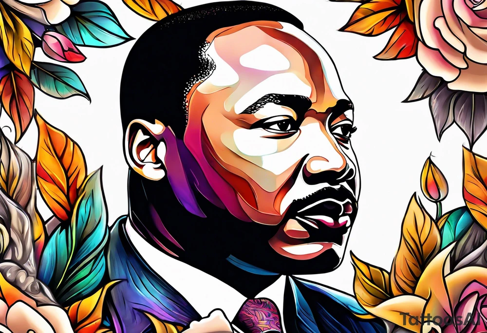 Martin Luther king drawing tattoo idea