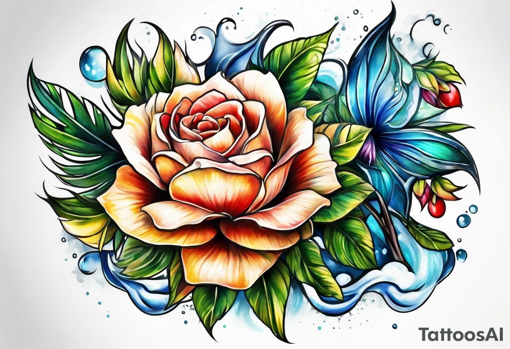 water wrap tattoo idea