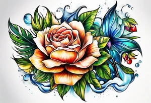 water wrap tattoo idea