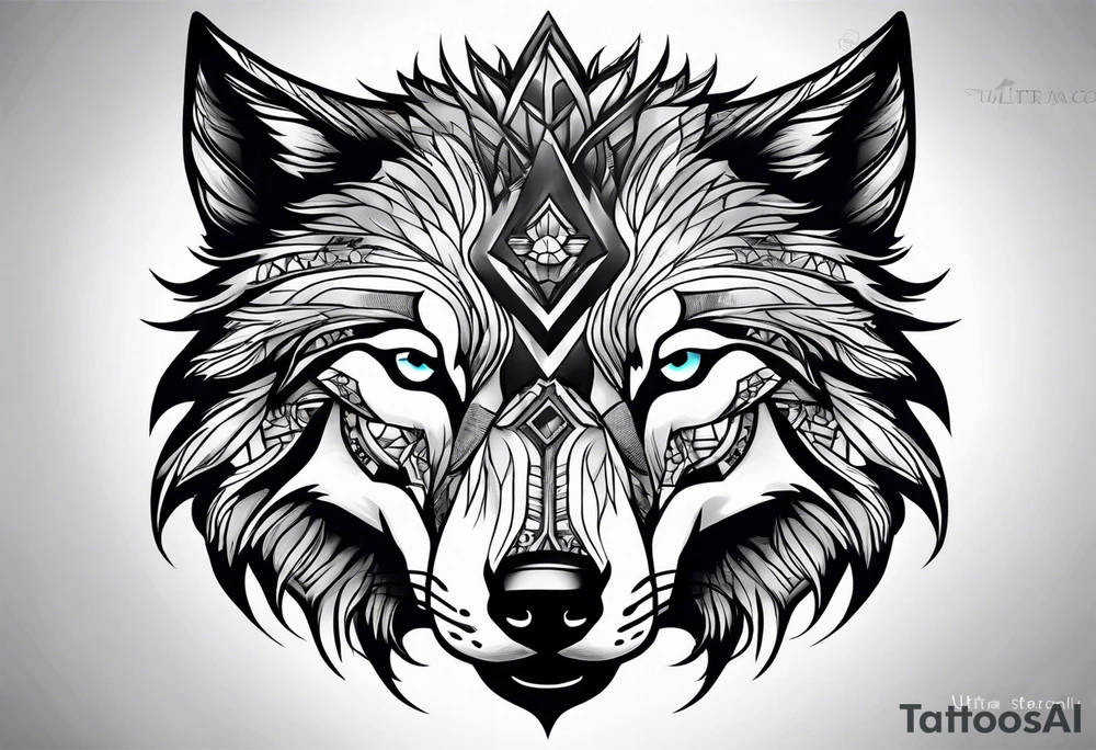 wolf alpha tattoo idea