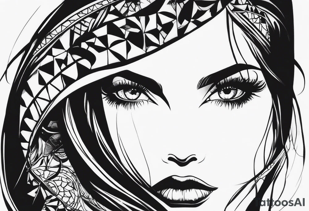 women eyes and the prhase "the eyes never lies chico" tattoo idea