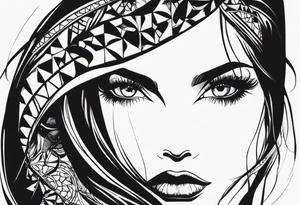 women eyes and the prhase "the eyes never lies chico" tattoo idea