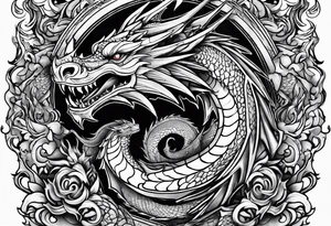 angelish 
roaring dragons tattoo idea