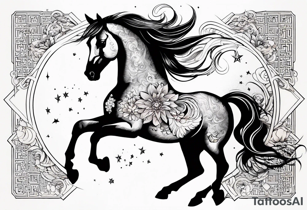 horse, trust, love, stars, maybe wings? tattoo idea