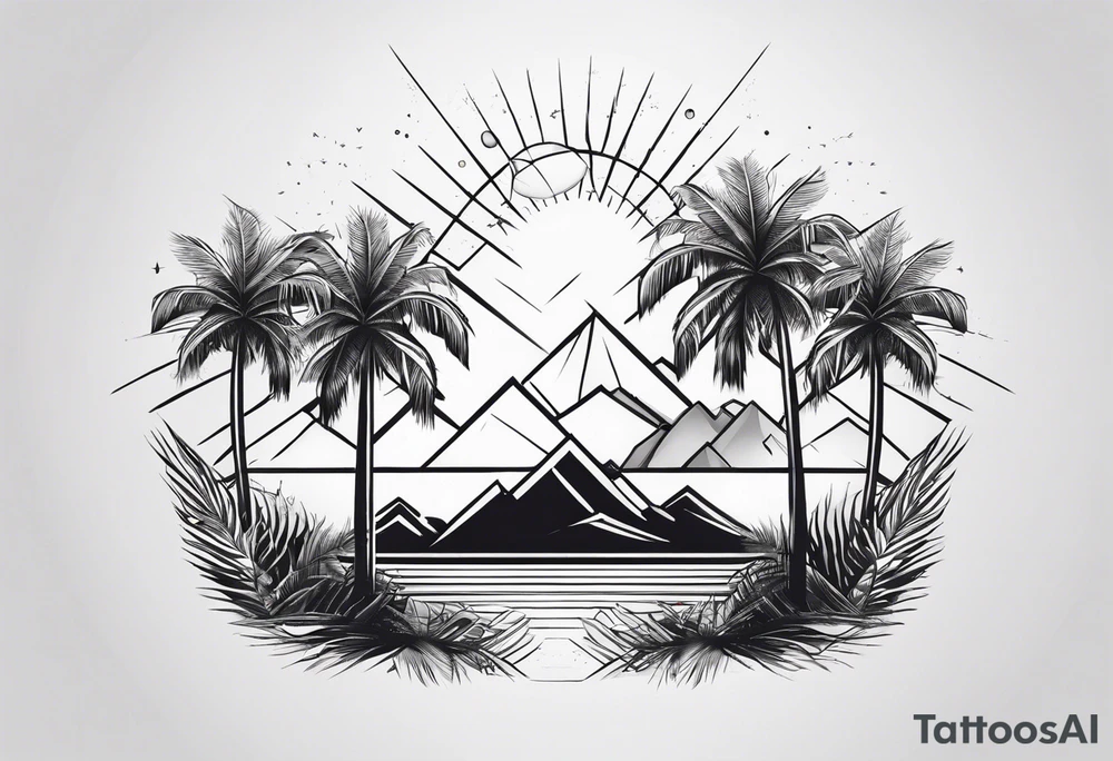 Palm trees tattoo idea
