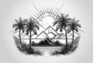 Palm trees tattoo idea
