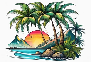 palm tree tattoo idea