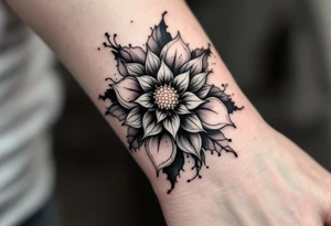 beautiful dmt flower trippy tattoo idea