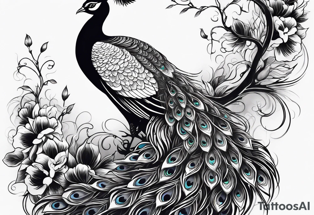 dark peacock tattoo
more majestic
demon peacock dark fantasy
chinese tattoo idea