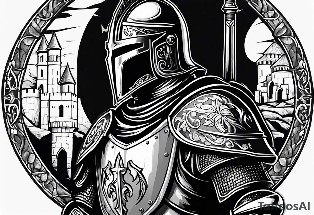 knight, crusader tattoo idea