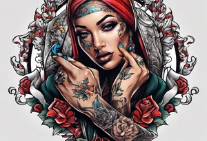 hands gang signs tattoo idea